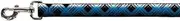 Buckle-Down Pet Leash - Plaid X Gradient Black/White/Blue - 6 Feet Long - 1.5" Wide