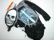 NEW NWT Halloween Costume Grim Reaper Night Glow S (4-6) Flashes