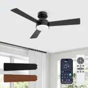 Ceiling Fan with Lights, 42 inch Low Profile Ceiling Fan with Light and Remot...