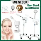 3 in1 Floor Stand Facial Steamer Moisturizing & 5X Magnifying Lamp Ozone Machine