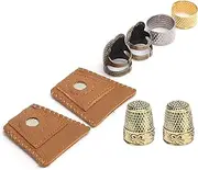 Finger Protector, Adjustable Breathable Copper Thimble for Embroidery for Hand Sewing
