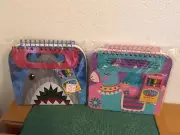 Stephen Joseph Shaped Sketch Pad, Llama Llama & Shark Pair New in Bag w/ Crayon