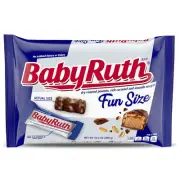 Baby Ruth, Chocolatey, Peanut, Caramel, Nougat, Fun Size Individually Wrapped Ca