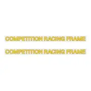 CYC - COMPETITION yellow top tube decal - old school bmx