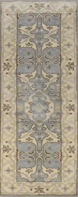 Elegant Handwoven Oushak Indian 8' Rug Runner Carpet 3x8 ft