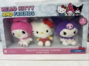 Sanrio Hello Kitty and Friends 3 Pack 8” Plush Hello Kitty My Melody & Kuromi