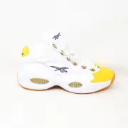Reebok Question Mid Yellow Toe FX4278 Allen Iverson Basketball Shoe Mens 11.5 US