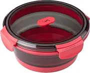 [Lurch] Food Storage Box Silicone 500 ml Frozen Pink - Foldable and Leak-Proof - Lunch Box for on The Go