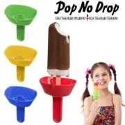 Popsicle Holder with Straw Drip Free Children Ice Cream Holder Leak Proof DirVN