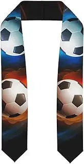 [EdWal] Cool Soccer Ball print Graduation Stole and Sash Class for Unisex Adult Honor Stole Honor Stole of 2025