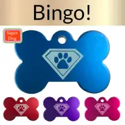 Custom Engraved Dog Tags Personalized Dog Collar Pet Tag Engraved SUPER DOG BONE