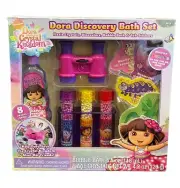 Dora Discovery Bath Set With Fizzie Crystals & Binoculars w/Shelf Wear NOS