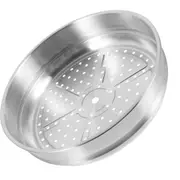 Housoutile 38cm Wok Steamer Dumpling Steamer Steaming Basket for Pot Dedicated Silver Accessories Stainless Steel Basket