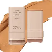 WALULAN Foundation Stick, Built-in Foundation Brush, Contour Stick Makeup, Long-Lasting Waterproof Natural Velvet Matte Foundation