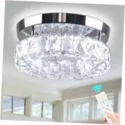 Dimmable Modern Crystal Chandeliers LED Ceiling Light with Chrome-Dimmable