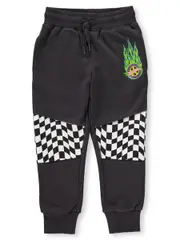 Toddler Boys Hot Wheels Fleece Trackpant 5 CHARCOAL