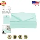 Elegant Sea Foam Green Twin Bed Sheets - Comfortable, 3 Piece Set for Adults