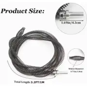 Drain Auger Cable 1M Drain Snake Clog Remover with Drill Connector Flexible Dril
