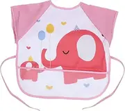 ibasenice Boys and Girls Food Clothing Waterproof Eating Apron Cartoon (0-3 Years Easy Clean)