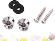 Vaguelly Metal Guitar Strap Lock Buttons with Mounting Screws Solid Strap Locks for Electric Acoustic Guitar and Bass Easy Installation Sturdy Wear Resistant