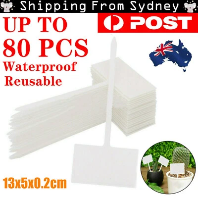 20-80X T-type Plant Labels Flexible Plastic Garden Tag Nursey Seeding Marker Pen