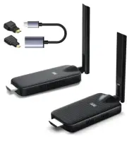 Wireless HDMI Transmitter & Receiver USB-C Extender, Plug & Play 165FT 2.4G/5G
