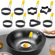 4Pcs Pancake Rings Stainless Steel Egg Ring Set Nonstick Fried Egg Rings xiafE