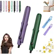 Gadgetcab Mini Curling Iron, Gadgetcab Curling Iron 2 Inch, Mini Dual Purpose Curling Iron for Short Hair, 2-in-1 Mini Curling Wand & Flat Iron Hair Straightener, Ceramic Hair Curler (2pcs-f)