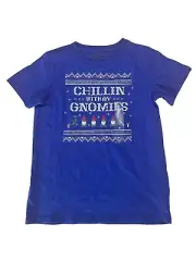 Epic Threads Kid Boys Chillin With my Gnomies Holiday Crew-Neck T-Shirt Size 6