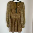 Revolve House of Harlow 1960 Floral Long Sleeve sheer Fall Mini Dress XS NWT!