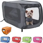 Portable Dog Kennel Pet Cat Cage Crate Travel Soft Folding Carrier Small Black