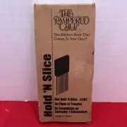 Pampered Chef Hold 'N Slice 1101 in Original Box Guide To Cut 1/8” Veggies More