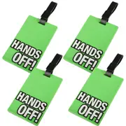 4x Tosca Attitude Travel Luggage Suitcase Name Address Bag Tag - Hands Off