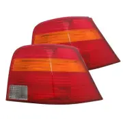 Euro E-Code Red Orange Tail Lights Rear Lamp Set Anniversary For VW Golf MK4 R32 (for: Volkswagen)