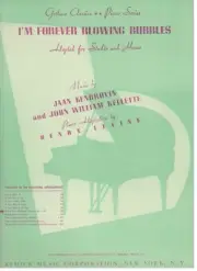 LEVINE "I'M FOREVER BLOWING BUBBLES" SHEET MUSIC-PIANO SOLO-1951-NEW ON SALE!!