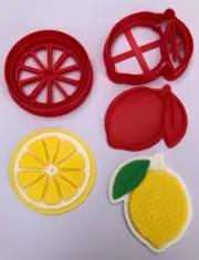 Lemon cookie cutter fondant stamps set embosser debosser cake slice wedding