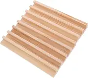 Abaodam DIY Wooden Dominoes Rack Tray 19cm Letter Cards Base Holder for Boys and Girls Adults