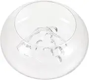 BUGUUYO Clear Glass Fish Bowl Round Tabletop Fish Tank Hydroponic Plant Planter for Home Office Decor Transparent Mini Aquarium Suitable for Fresh Flowers Water Plants Easy to Clean and