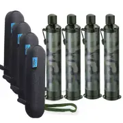 4x Water Filter Straw w/Travel Carry Case,Water Filter Storage Drinking Survival