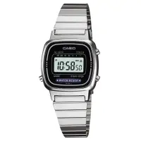 在飛比找momo購物網優惠-【CASIO】城市復古風數位電子錶-黑框(LA-670WA-