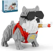 Bully Bulldog Miniature Building Block Kit, Mini Dog Miniature Building Blocks Adult Toy,for Kids 8-14 Years Old, Christmas Gifts (998 Pieces)