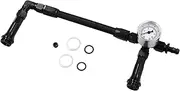 Braided AN6 Dual Feed Carb Fuel Line Pump with Vacuum Pressure Gauge Aluminum Alloy Replacement for 4150 Holley Carburetor 7/8''-20 Thread