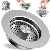 3-In- Sink Drainage Stainless Steel - Sink Plug Drainage Kitchen3785