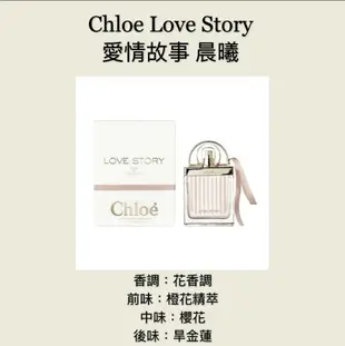 Chloe Love Story 愛情故事 晨曦 女性淡香水 50ML ❁香舍❁ 母親節好禮