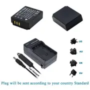 2x Battery W/ Charger For Panasonic Lumix DMC-TZ11 TZ15 TZ3 TZ4 TZ5 CGA-S007E