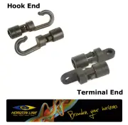 Nylon Bungee Cord Terminal and Hook Ends, 6mm 5mm elastic Black Shock Cord