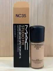 MAC Studio Fix Fluid SPF 15 24HR Matte Foundation +Oil Control 1.0oz/30ml ~ NC35