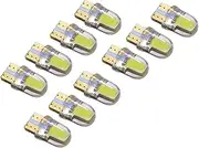 10 x COB LED (Two sides each 4 chip) T10 921 T15 194 CANBUS Silica Bright Side Marker Light/Turn Signal Light/Driving Light/License Light Bulbs (Red)