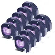 10PK Compatible Black on Clear 16952 Plastic Tape Label For DYMO LetraTag QX50