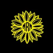 Sunflower Monogram Decal / Sunflower Decal for Yeti / Sunflower Custom Decal
